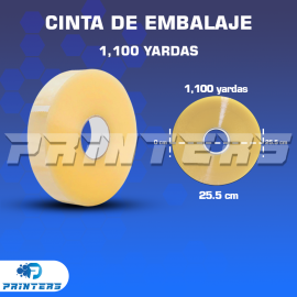 Cinta de embalaje transparente 2'' x 1100 yardas por rollo