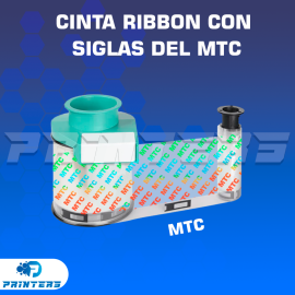 CINTA RIBBON CON LAMINACIÓN SIGLAS DEL MTC - 600 IMPRESIONES