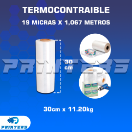 ROLLO DE PLÁSTICO TERMOCONTRAIBLE  30cm x 11.20kg x 1.067mtrs x 19 MICRAS