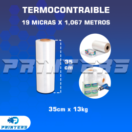 ROLLO DE PLÁSTICO TERMOCONTRAIBLE 35cm x 13kg x 1.067mtrs x 19 MICRAS