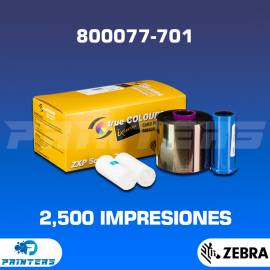 Cintas Ribbon Zebra 800077-701 Monocromo para impresoras de carnets Zebra ZXP Series 7