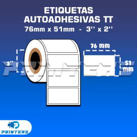 Etiquetas Autoadhesivas 76mm X 51mm TT (Termo Transferencia) para impresoras de etiquetas - Tuco 3''