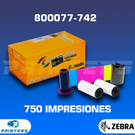 Cintas Ribbon Zebra 800077-742 para impresoras industriales de carnets ZXP72 y ZXP74