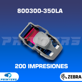 Cintas Ribbon Zebra 800300-350LA Color para impresoras de carnets Zebra ZC100 y ZC300
