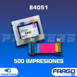 Cintas Ribbon Fargo 84051 para impresoras de carnets HDP5000 y HDP6600