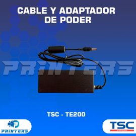 Cable y Adaptador de Poder para Impresora TSC TE200