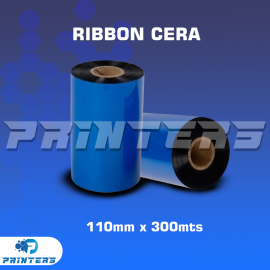 Ribbon Cera 110mm x 300mts para impresoras de etiquetas