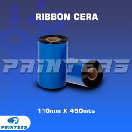 Ribbon Cera 110mm x 450mts para impresoras de etiquetas