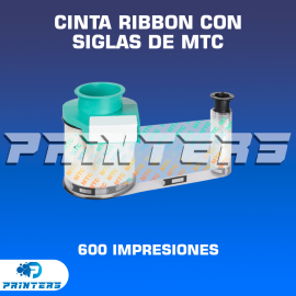 CINTA RIBBON CON SIGLAS DEL MTC - 600 IMPRESIONES