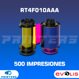 Cinta Ribbon Evolis RT4F010AAA Color 500 Impresiones para impresoras de carnets Avansia Evolis 