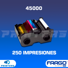 Cintas Ribbon Fargo 45000 Full Color Para impresoras de carnets para DTC1250E
