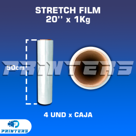 Stretch Film de 20'' x 1kg  Altura 50 cm - Caja x4 unid