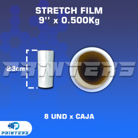 Stretch Film de 9'' x0.500kg Altura 23 cm - Caja x8 unid