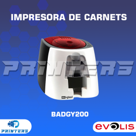 Impresora de Carnets a Color Evolis Badgy200 – Incluye Software, 100 Tarjetas PVC y Cinta Ribbon