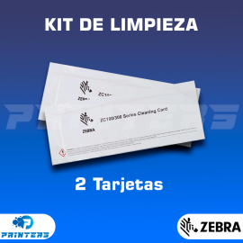 Kit de limpieza para impresora de carnets Zebra ZC100 y ZC300 DOS TARJETAS