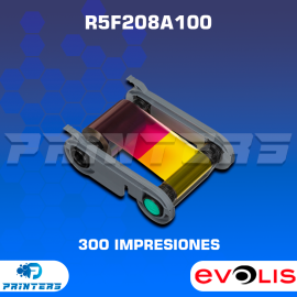 Cintas Ribbon Evolis  R5F208A100 Color 300 Impresiones Para Primacy 2