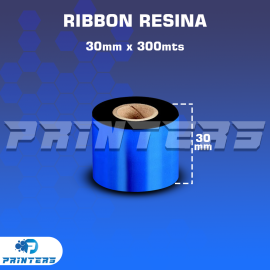 RIBBON RESINA 30mm x 300mts PARA IMPRESORAS DE ETIQUETAS