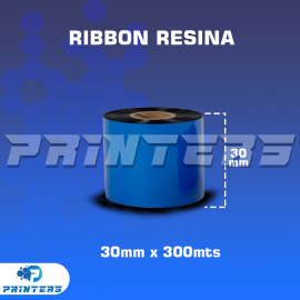 RIBBON RESINA 30mm x 300mts PARA IMPRESORAS DE ETIQUETAS