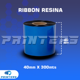Cinta Ribbon Textil Premium Resina 40mm x 300m para impresoras de etiqueta 