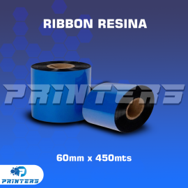 Ribbon de Resina 60 mm x 450 m | Alta Durabilidad para Impresoras de Etiquetas