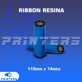 RIBBON RESINA 110mm x 74mts PARA IMPRESORAS DE ETIQUETAS