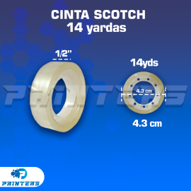 Cinta scotch 1/2” – 14 yardas (caja x 1200 unidades)