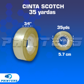 Cinta scotch 3/4” – 35 yardas (caja x 600 unidades)