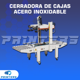 SELLADORA, CERRADORA DE CAJAS DE ACERO INOXIDABLE
