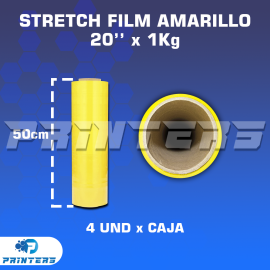 Stretch Film Amarillo De 20'' X 1Kg Altura 50cm - Caja X4 Unid