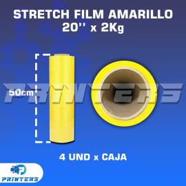 Stretch Film Amarillo De 20'' X 2Kg Altura 50cm - Caja X4 Unid
