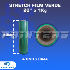 Stretch Film Verde De 20'' X 1Kg Altura 50cm - Caja X4 Unid