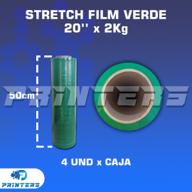 Stretch Film Verde De 20'' X 2Kg Altura 50cm - Caja X4 Unid