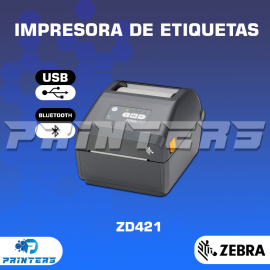 Impresora de Etiquetas Zebra ZD421 - Conexión USB y BLUETOOTH